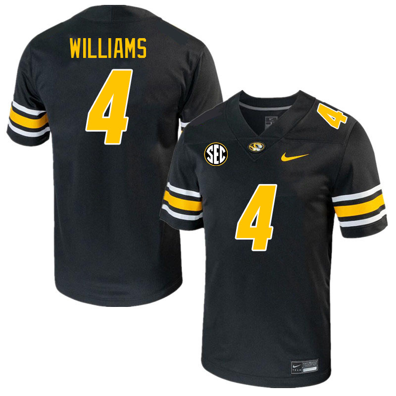 Men #4 Jalani Williams Missouri Tigers College 2023 Football Stitched Jerseys Sale-Black